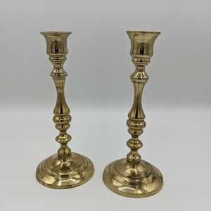 Brass candle stick holders.